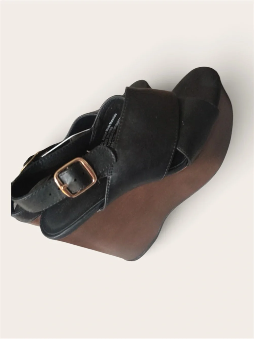 Universal Thread Black Crisscross Platform Slingback Sandals